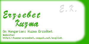 erzsebet kuzma business card