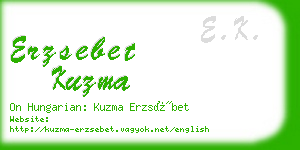 erzsebet kuzma business card